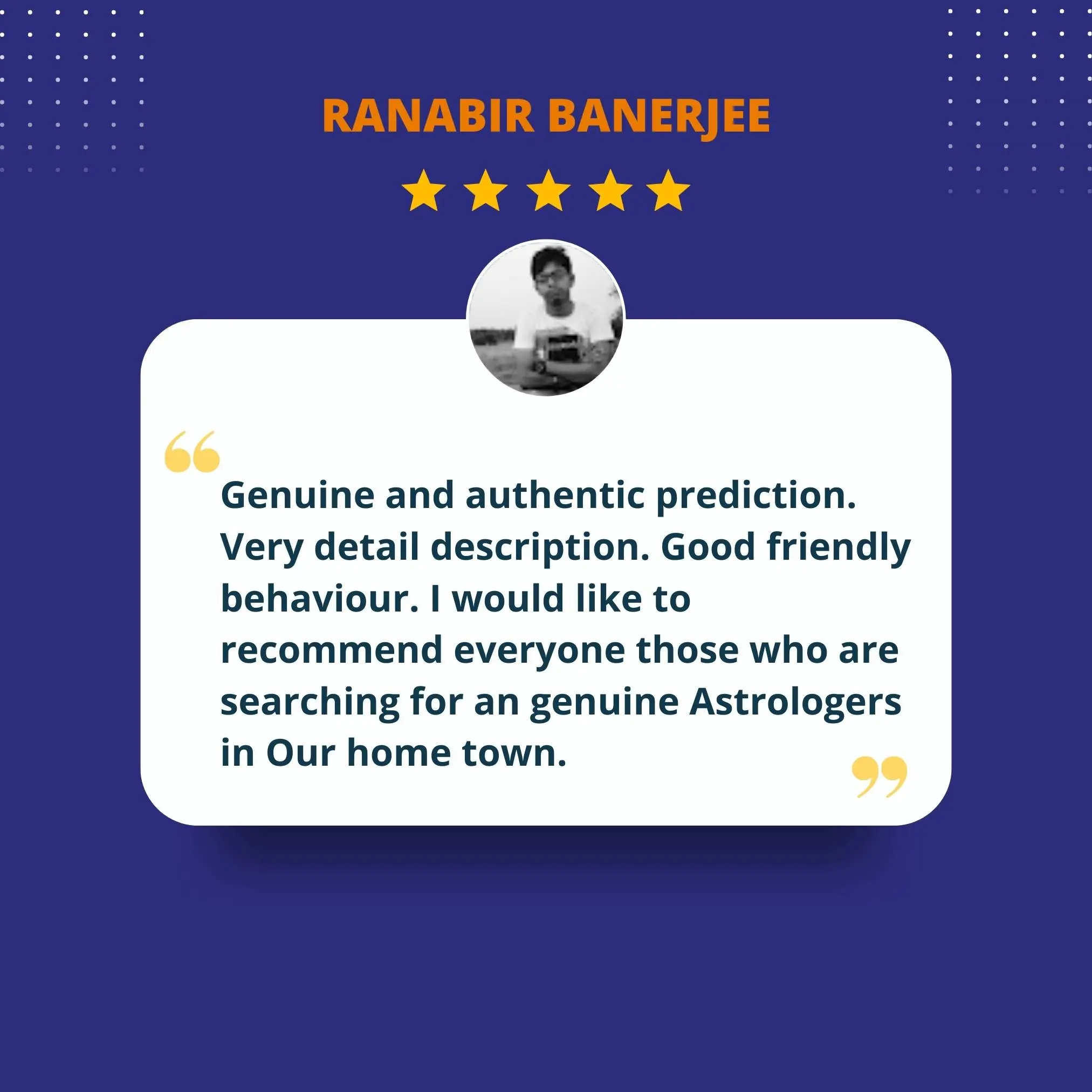 Ranabir Banerjee Reviews - Astro Gour