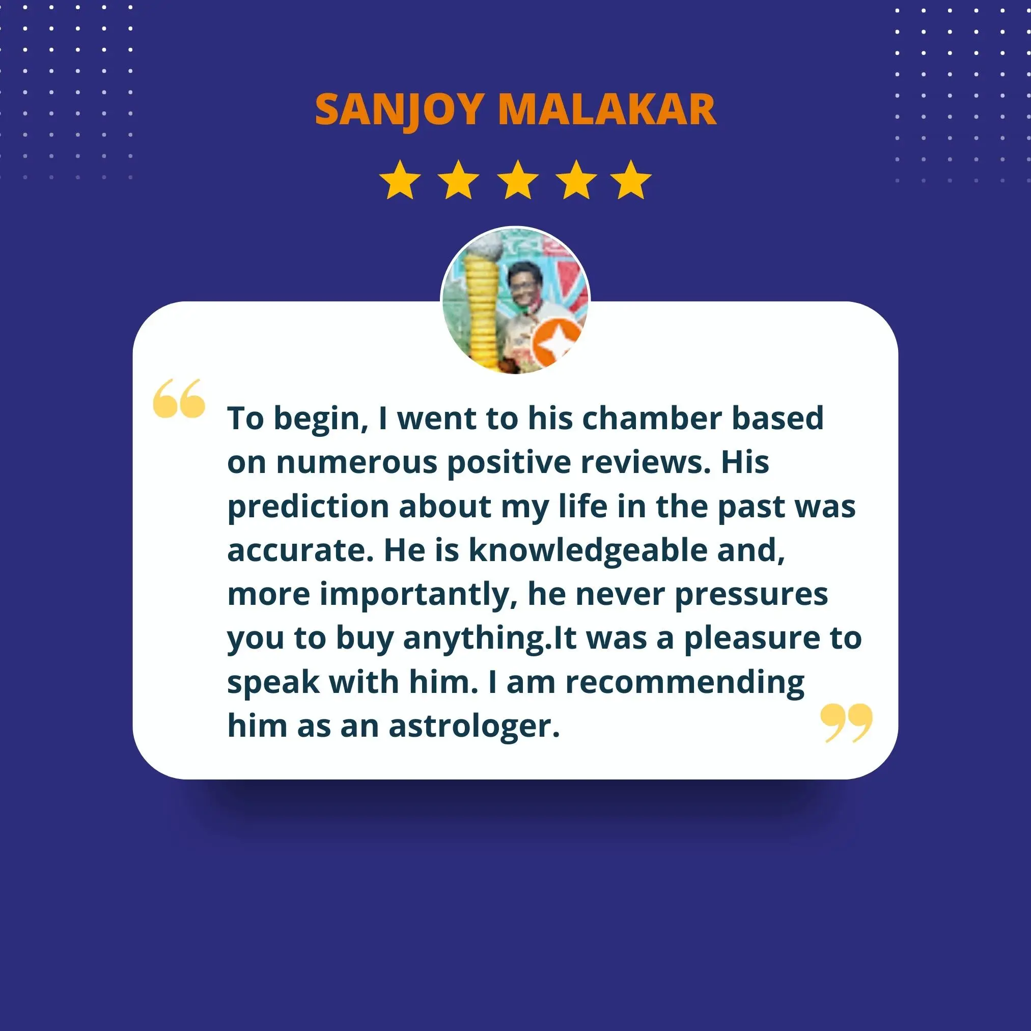 Sanjoy Malakar Reviews - Astro Gour