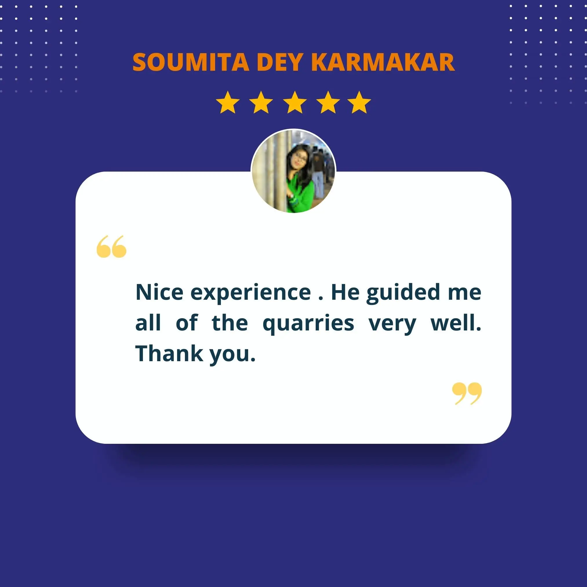 Soumita Dey Karmakar Reviews - Astro Gour